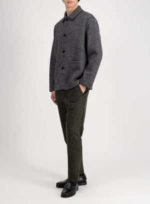 Utility jacket in jacquard