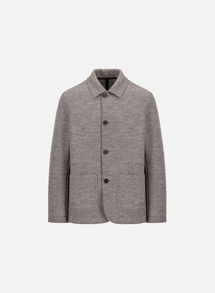 Utility jacket in jacquard