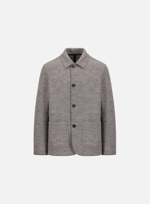 Utility jacket in jacquard