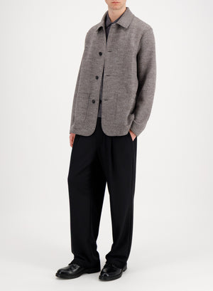Utility jacket in jacquard