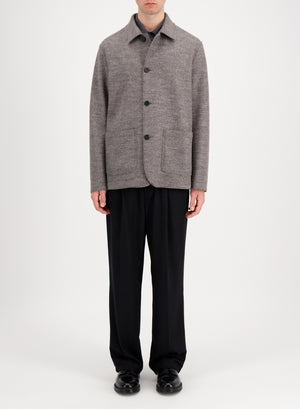 Utility jacket in jacquard