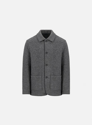 Utility jacket in boiled wool