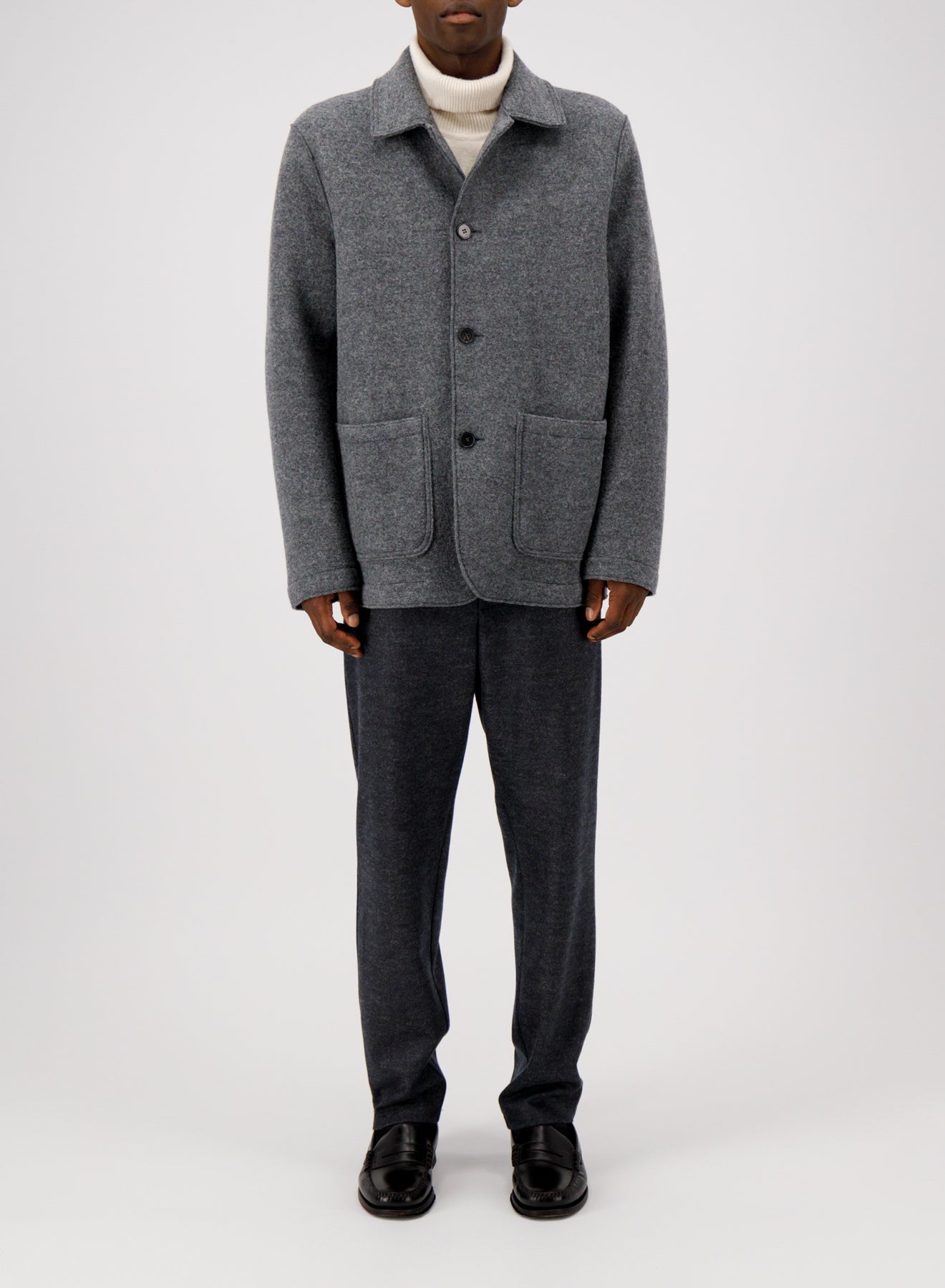 Utility jacket boiled wool