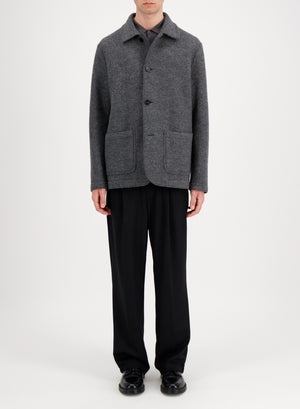 Utility jacket in boiled wool