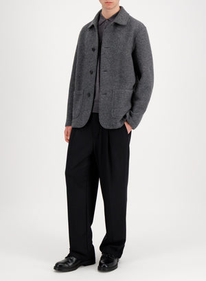 Utility jacket in boiled wool