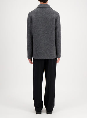 Utility jacket in boiled wool