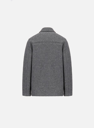 Utility jacket in boiled wool