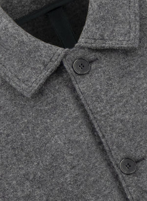 Utility jacket in boiled wool