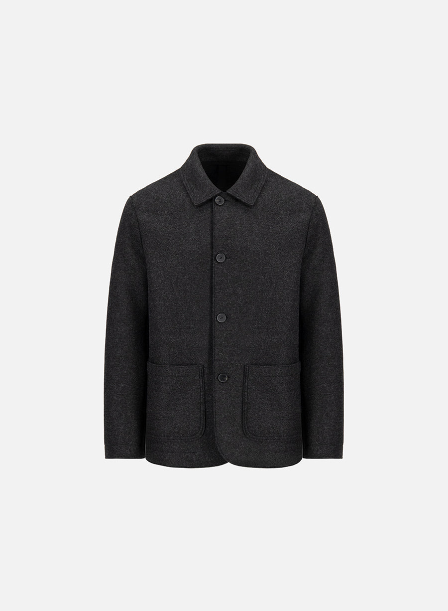 Utility jacket pressed wool