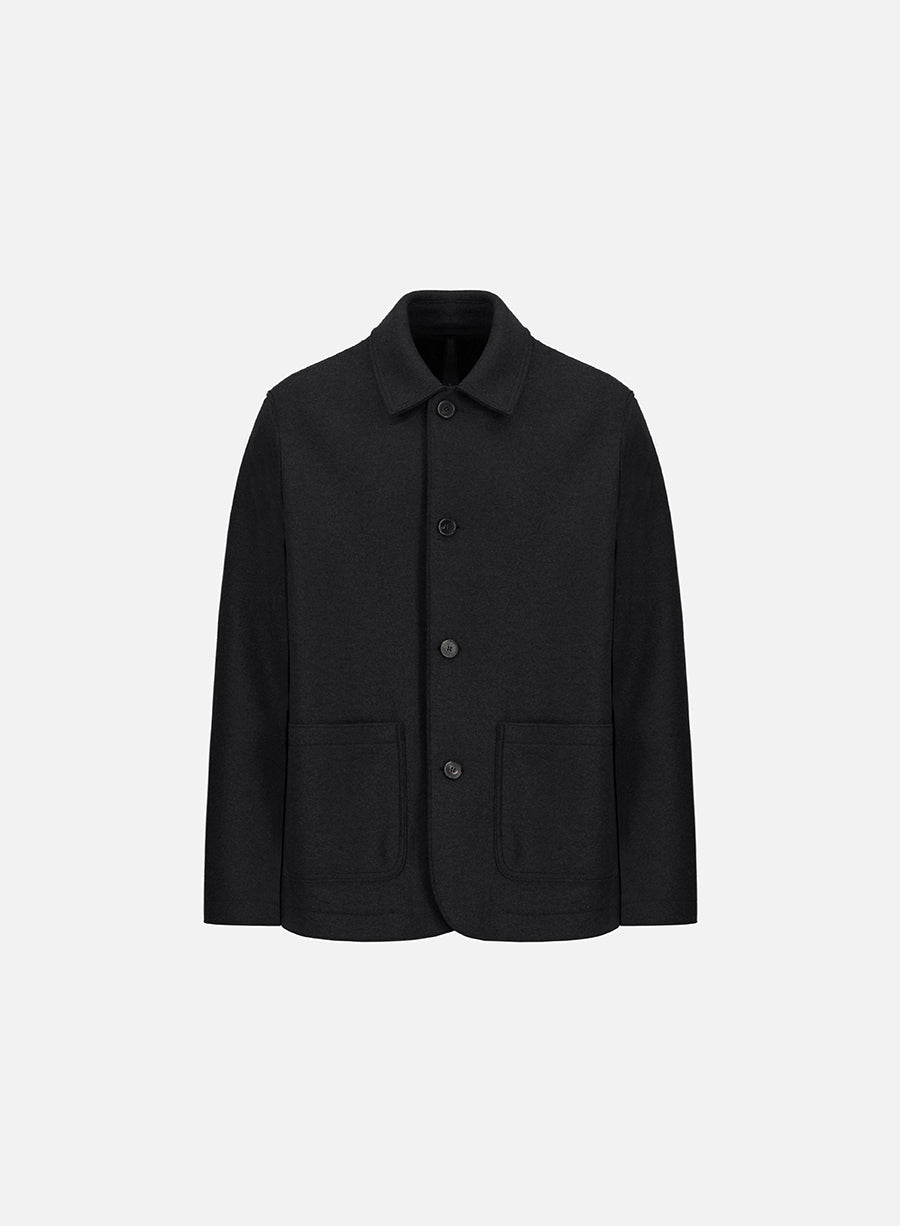 Utility jacket pressed wool