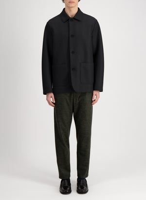 Utility jacket in pressed wool