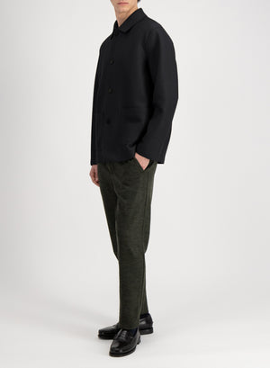 Utility jacket in pressed wool