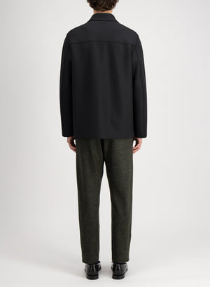Utility jacket in pressed wool