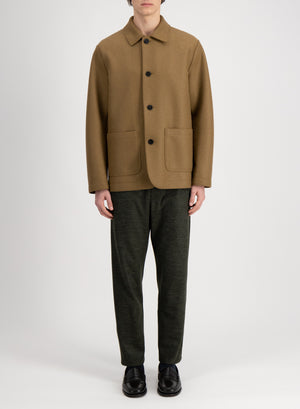 Utility jacket in pressed wool