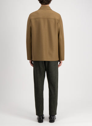 Utility jacket in pressed wool