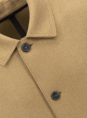 Utility jacket in pressed wool