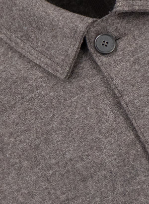 Utility jacket in pressed wool