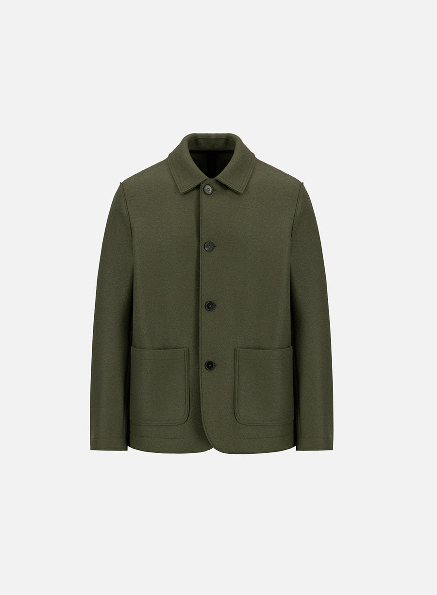 Utility jacket pressed wool