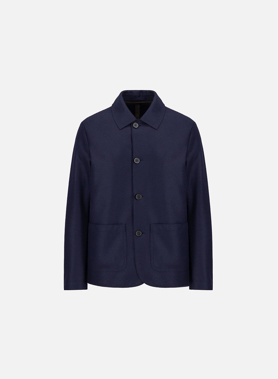 utility jacket light pressed wool