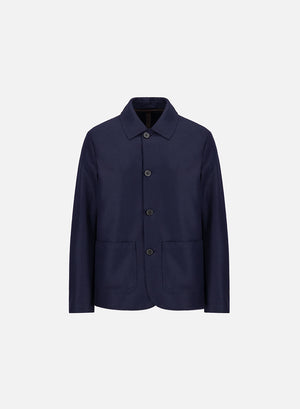 utility jacket in light pressed wool