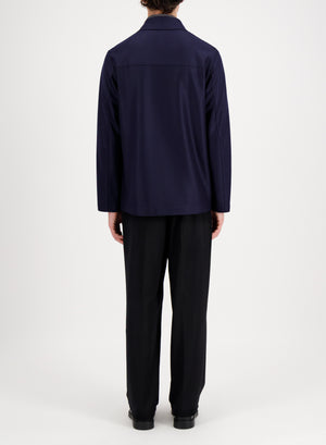utility jacket in light pressed wool