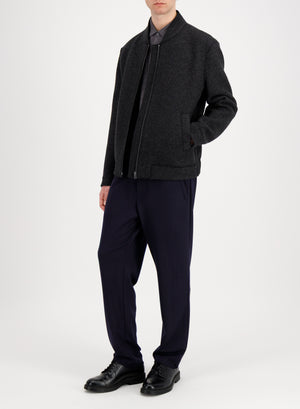 bomber jacket in boiled wool