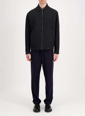 bomber jacket in boiled wool