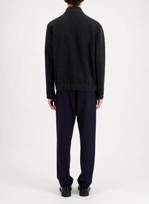 bomber jacket in boiled wool