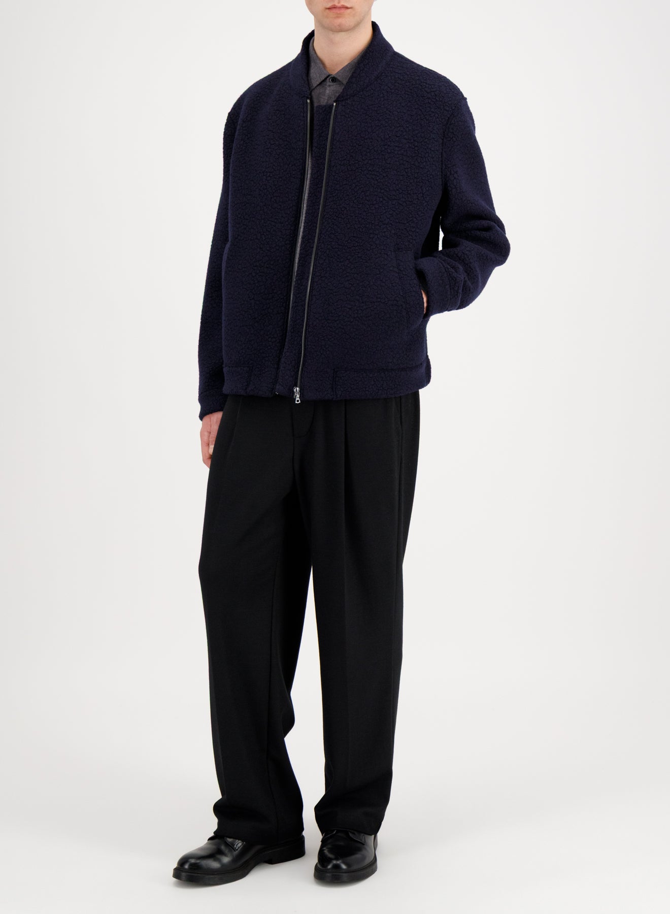 bomber jacket bouclé