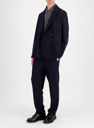 Peak lapel blazer in superfine merino