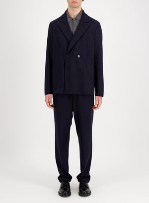 Peak lapel blazer in superfine merino