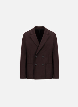 Peak lapel blazer in superfine merino