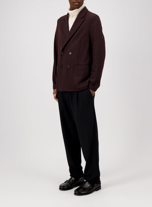 Peak lapel blazer in superfine merino