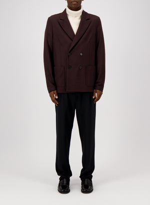 Peak lapel blazer in superfine merino