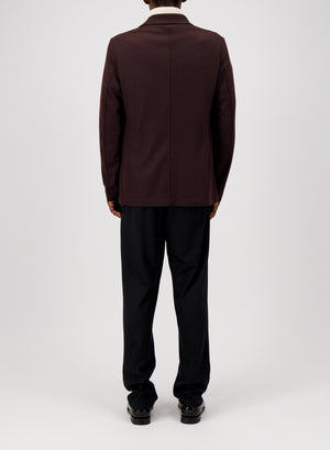 Peak lapel blazer in superfine merino