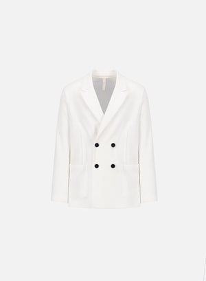 Peak lapel blazer honeycomb crafted with Loro Piana fabric