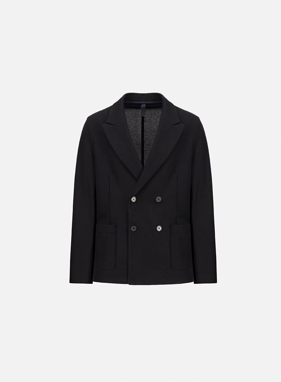 Peak lapel blazer honeycomb crafted with Loro Piana fabric