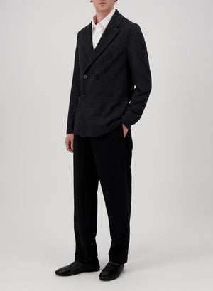 d.b. peak lapel blazer bicolour frisé