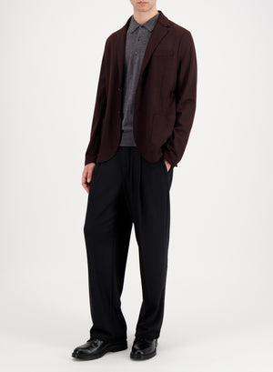 Vented blazer in superfine merino