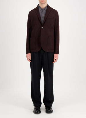 Vented blazer in superfine merino