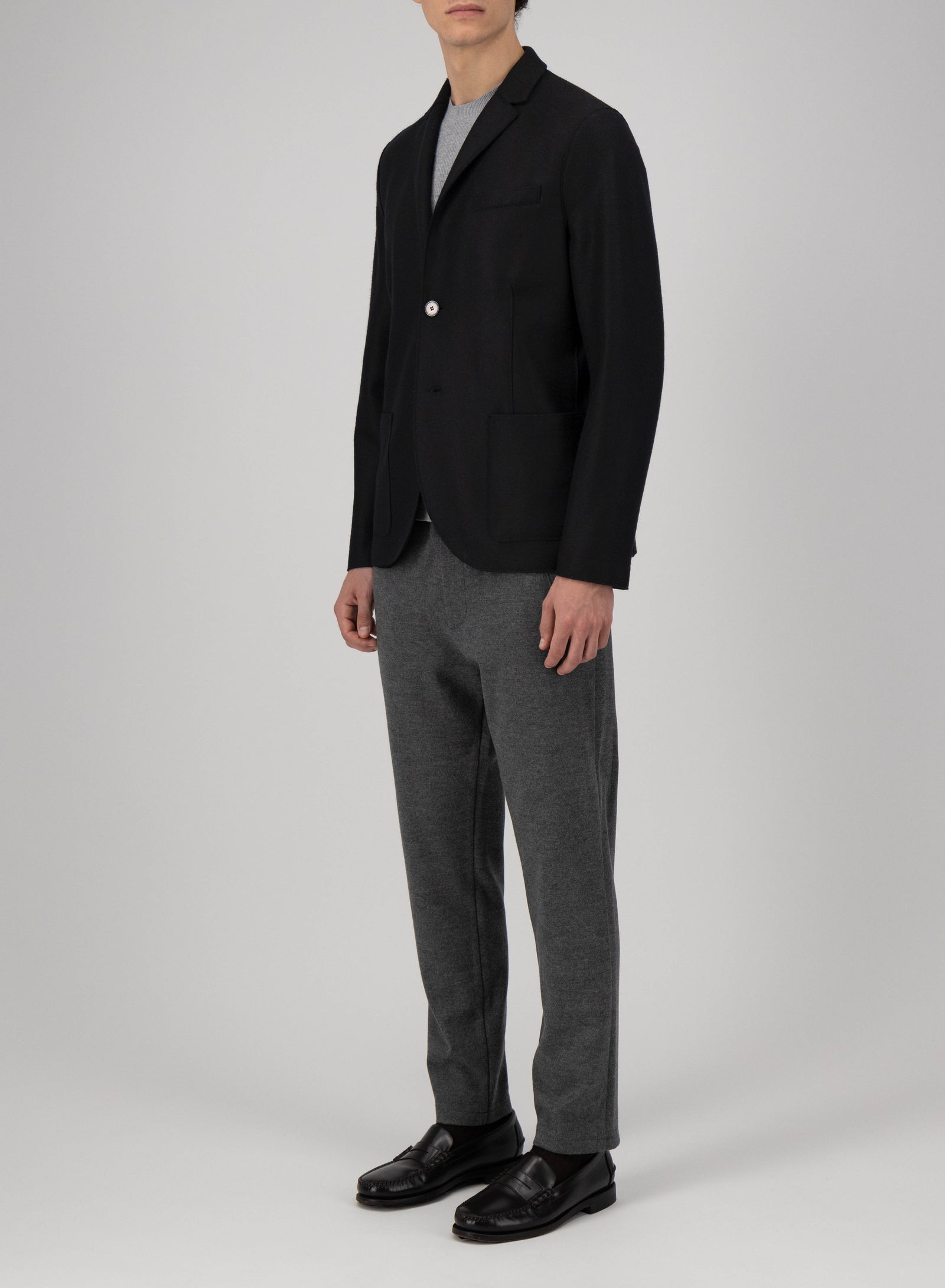 Blazer light in pressed wool