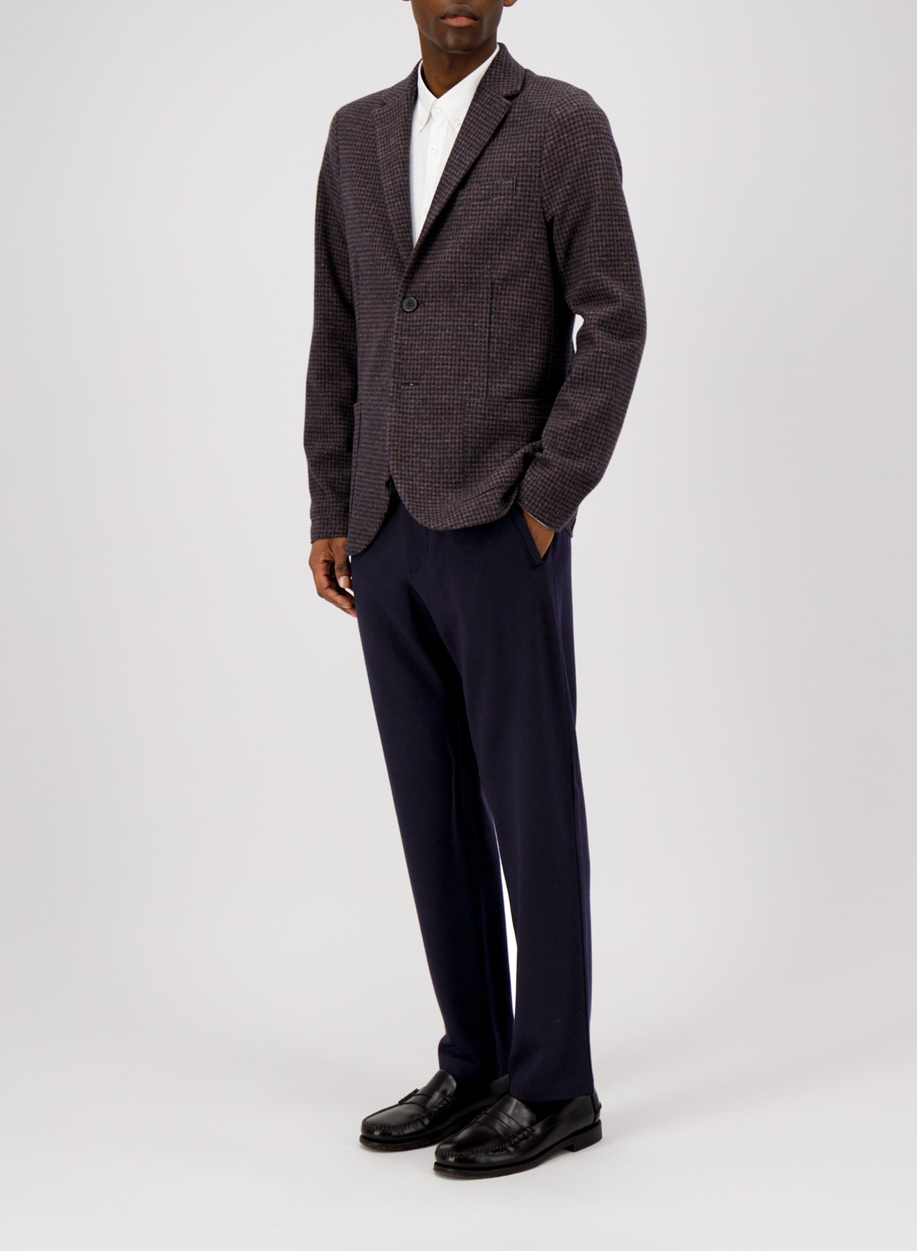 Blazer patterned in moleskin