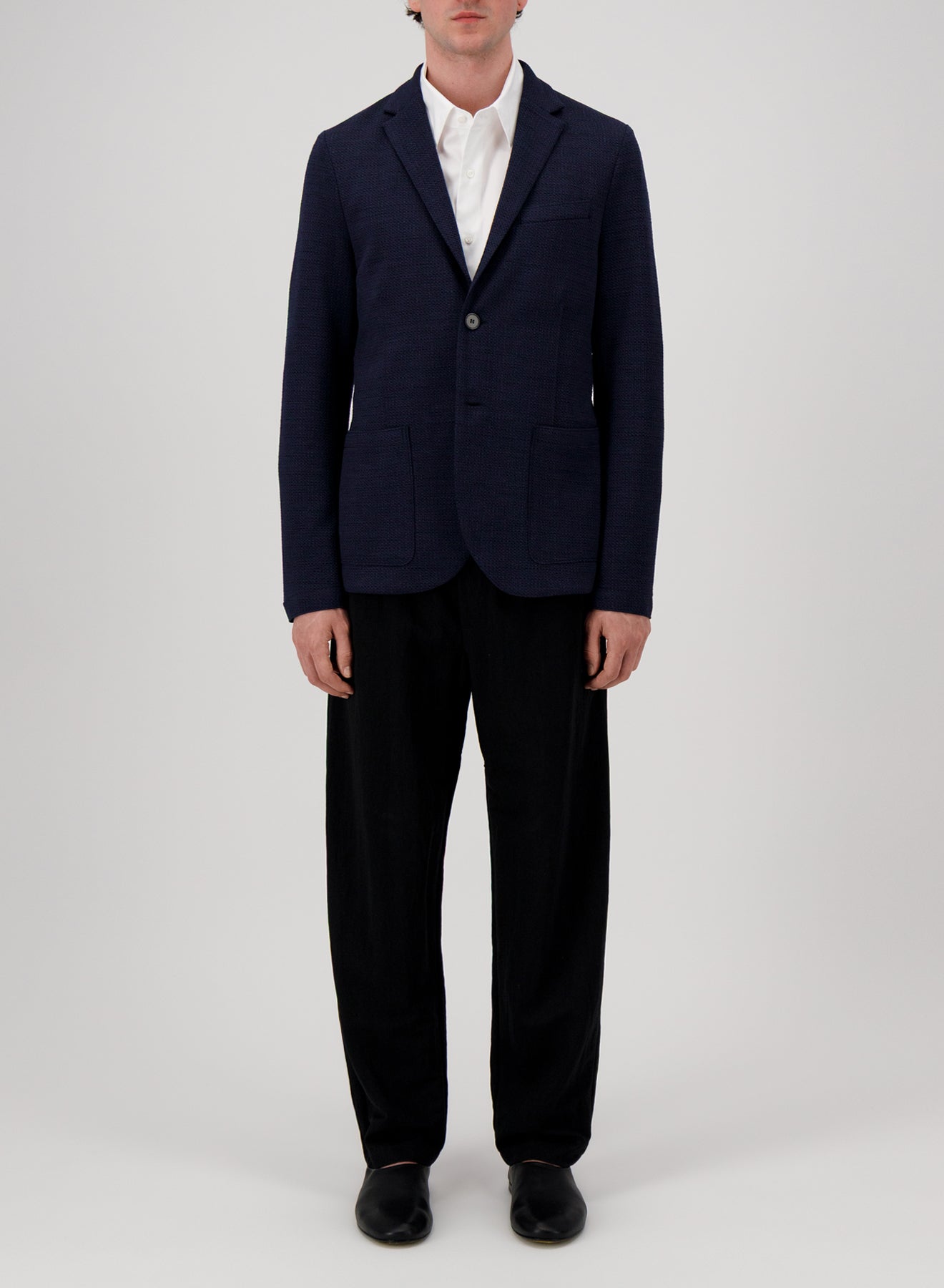 2b. blazer hopsack crafted with Loro Piana fabric