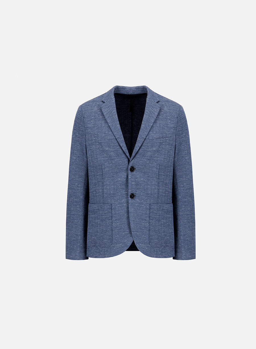 2b. blazer herringbone crafted with Loro Piana fabric