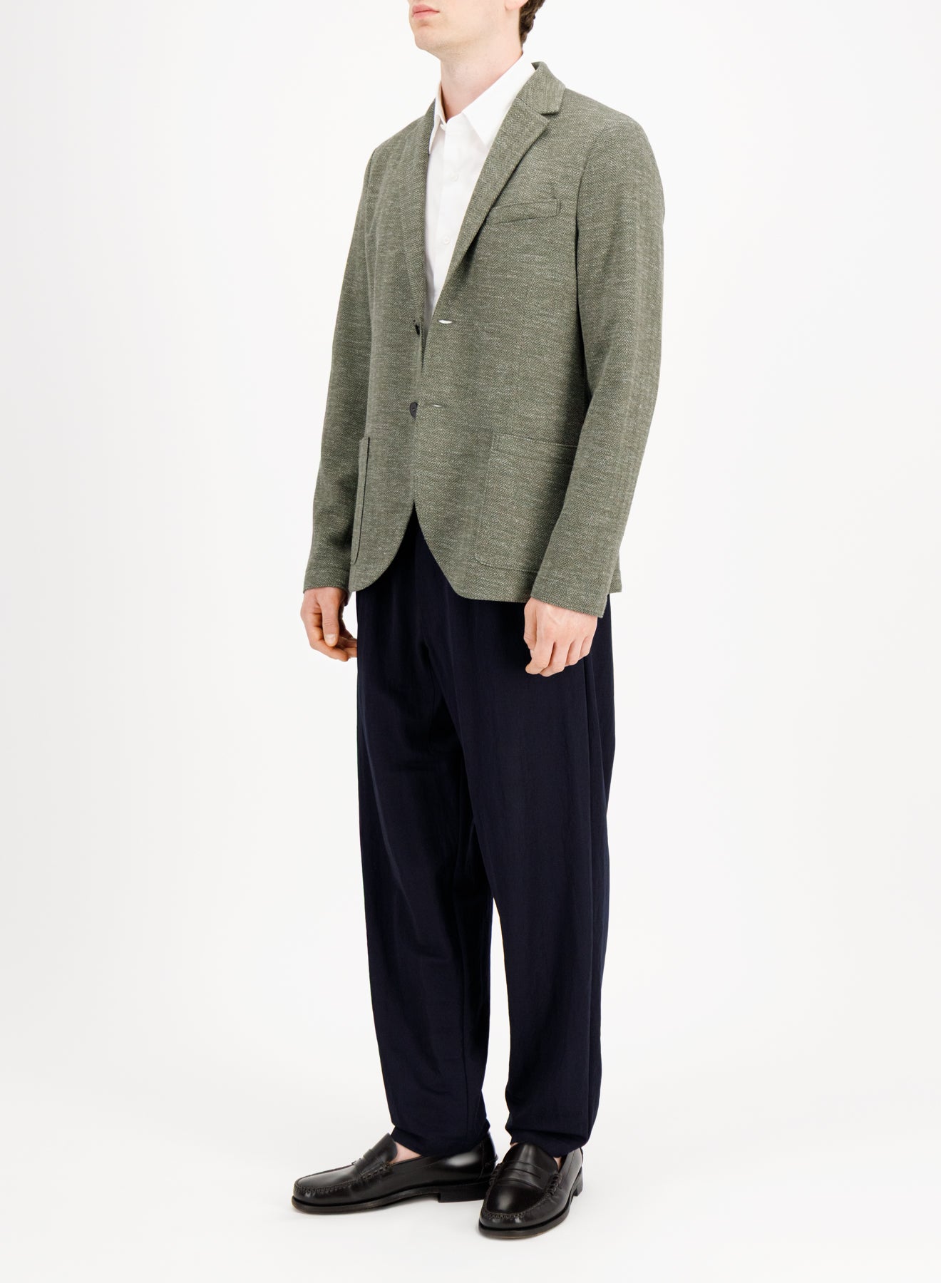 Blazer herringbone crafted with Loro Piana fabric
