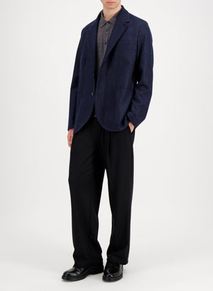 Men travel blazer flannel cashmere crafted with Loro Piana fabric