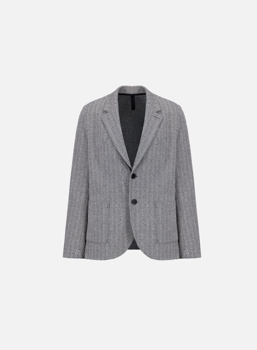 travel blazer bouclé herringbone