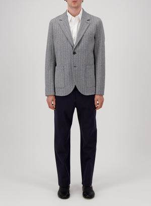 travel blazer bouclé herringbone