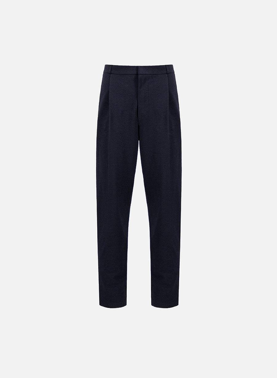 pleated trousers coolmax seersucker