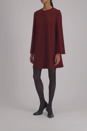 Bell sleeves dress superfine merino